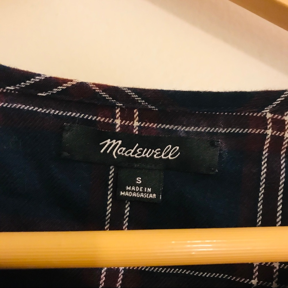 Madewell Ruffle Button Down Plaid Longsleeve Top - image 4